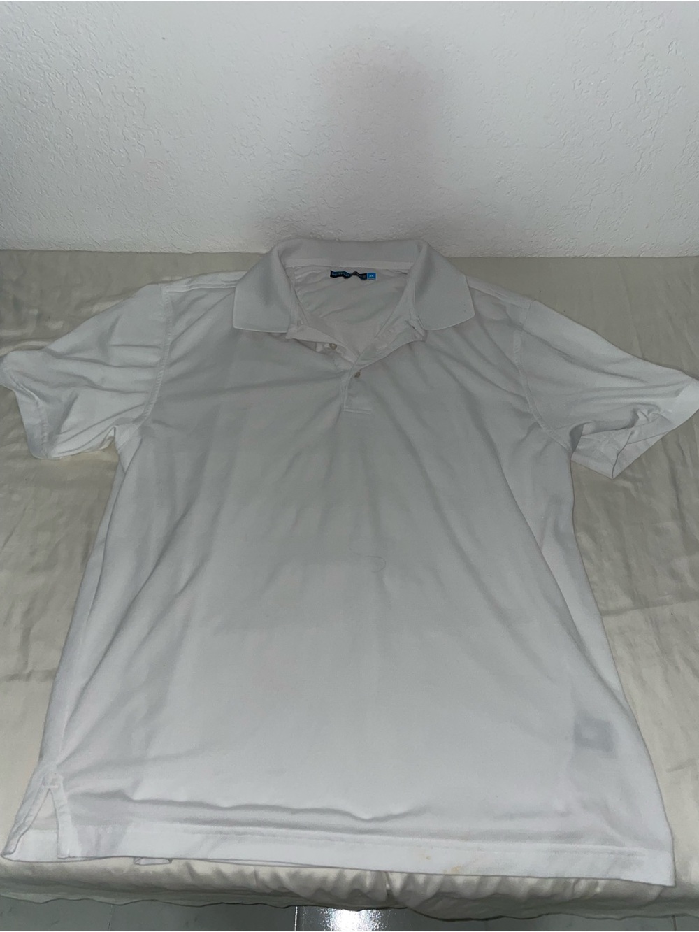 Roundtree And Yorke Performance Polo Sz XL White Short Sleeve